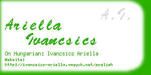 ariella ivancsics business card